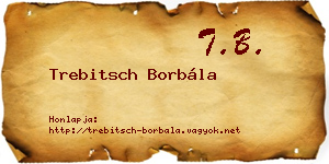 Trebitsch Borbála névjegykártya